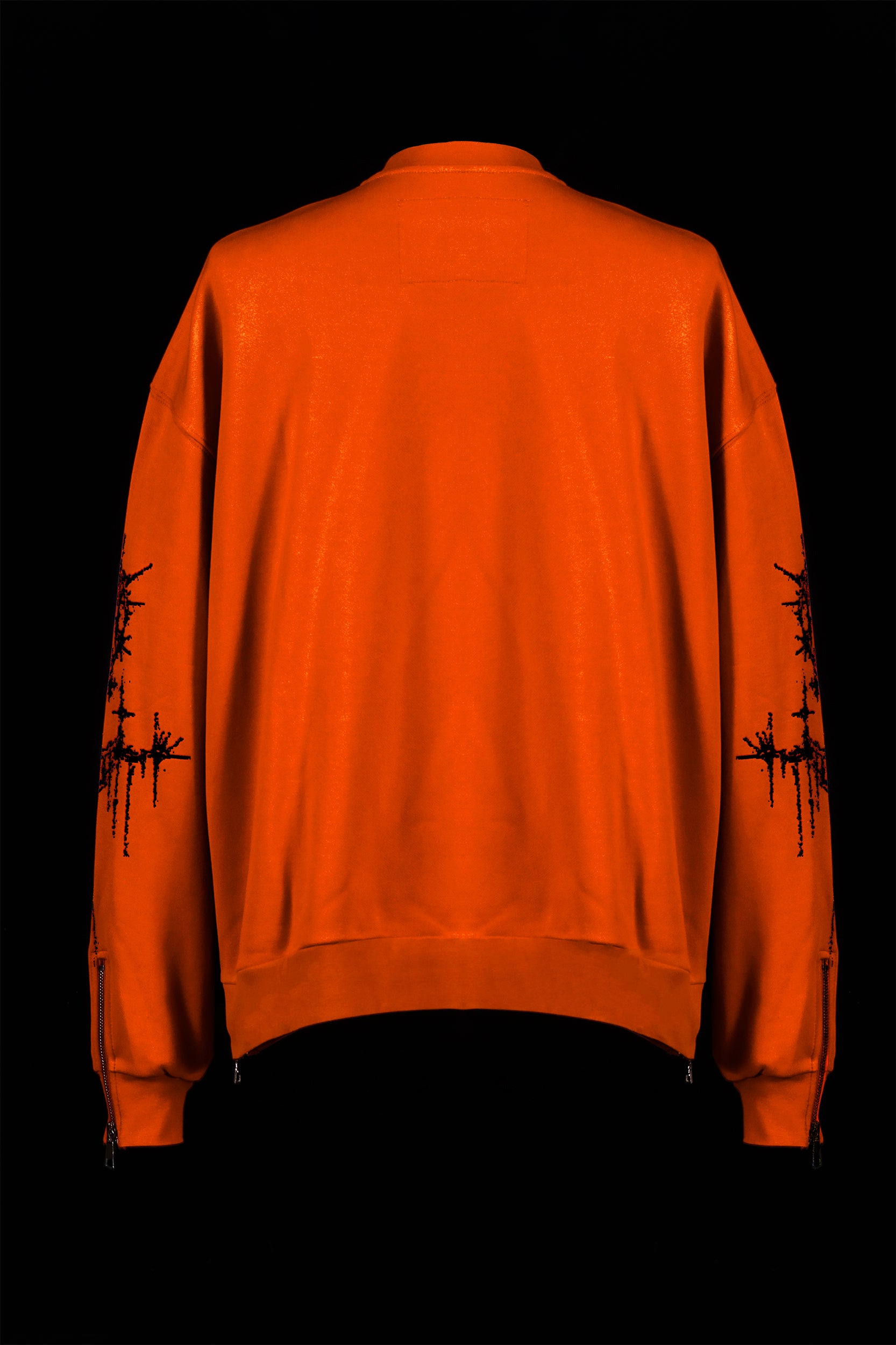The Cyber Sigilism Orange Cotton Sweatshirt