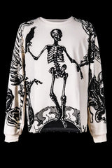 The Saints and Sinners Ivory Skeleton Sweatshirt