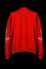The Cyber Sigilism Red Cotton Sweatshirt
